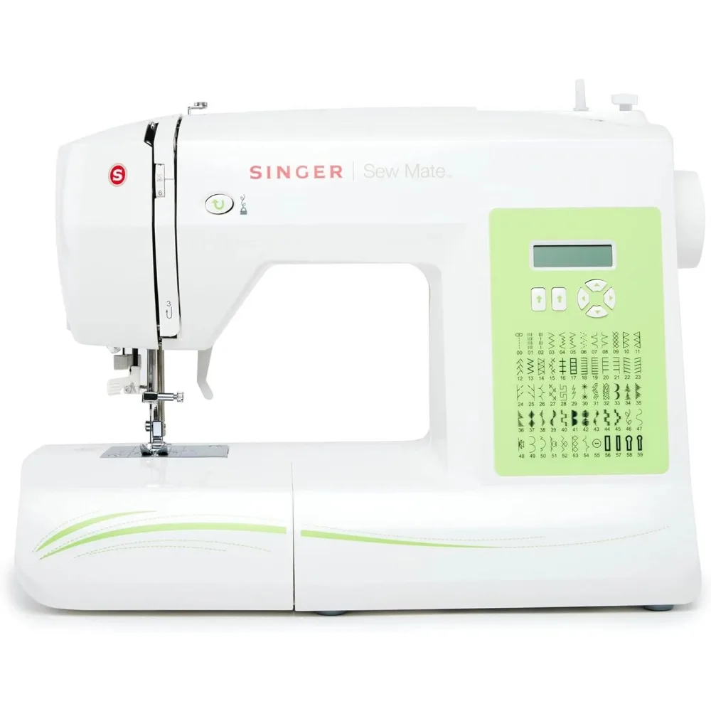 Singer Sew Mate 5400 Handy Sewing Machine Including 60 Built-in Stitches, 4 Fully Built-in 1-Step Buttonhole, Automatic Needle T