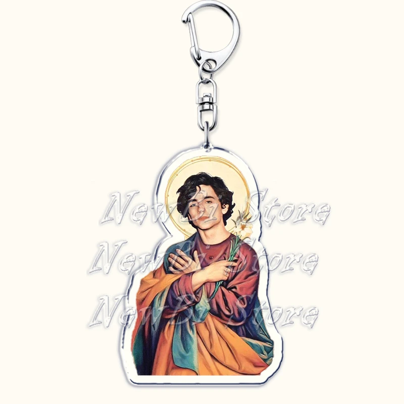 Popular Actor Timothee Chalamet Keychains for Accessories Bag Keyrings Call Me By Your Name Cmbyn Jewelry Friends Fans Gifts