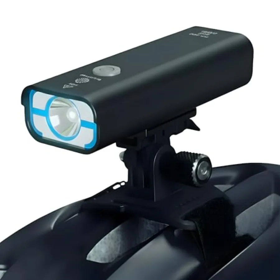 

Bike Helmet Light 850 Lumens, Bike Headlight with 7 Modes, 650 Fit Distance, Rechargeable Bike Lights for Night Riding with Bic