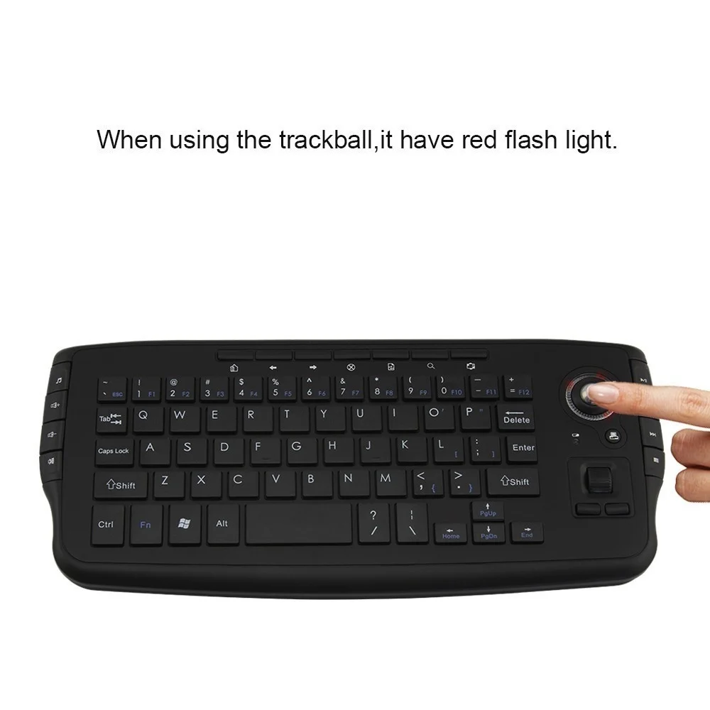 2.4G Wireless Trackball Keyboard Computer Office Multi Handheld Keycaps Gaming Keypads For Android TV Box PC Laptop Keyboards