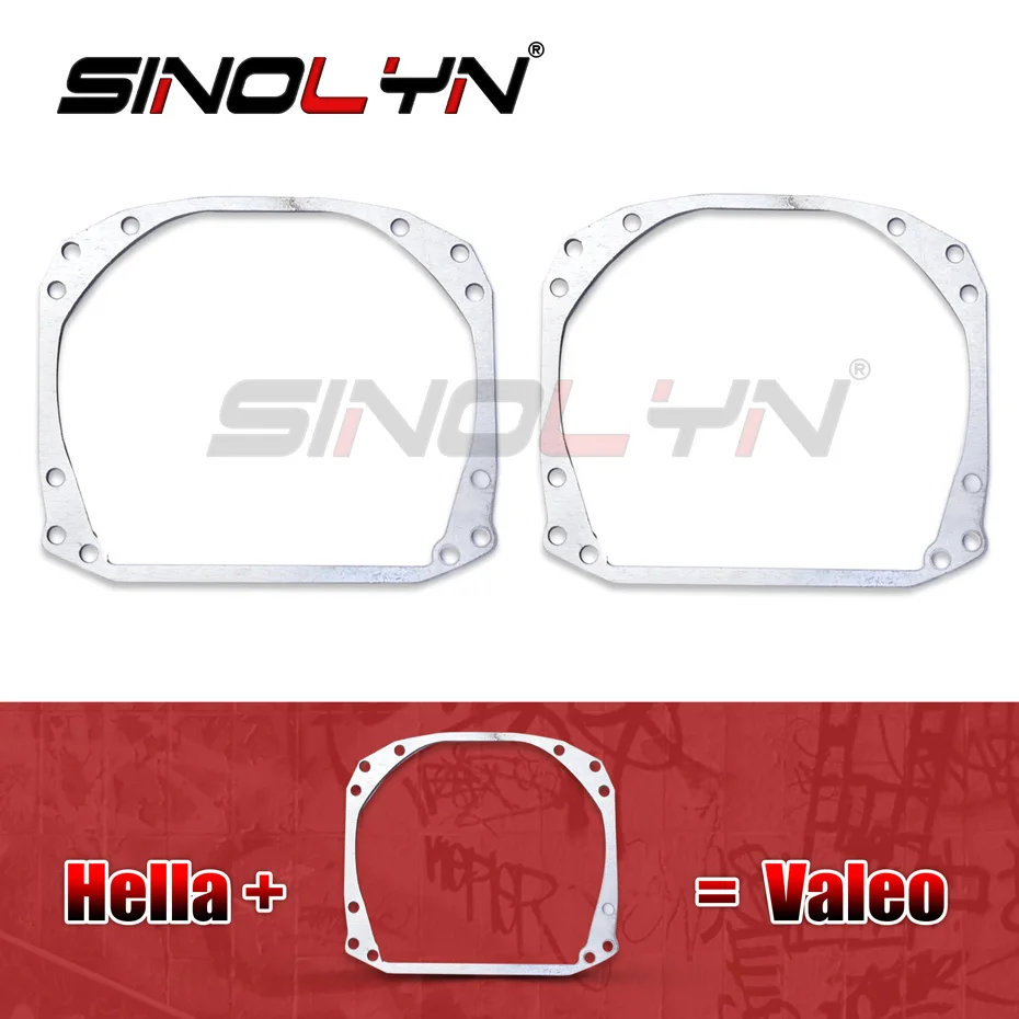 Sinolyn Bracket Adapter For Replace Valeo Lens Transition Frame For Hella 3R G5 Headlight Projector Mounting Hardware Retrofit