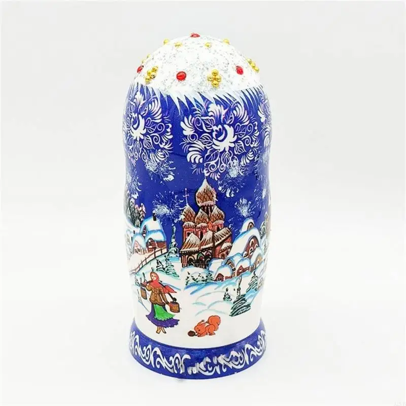 Pädagogische Nistpuppen, 10 Schichten, Schneemärchen, russische Matroschka-Figur, für Kinder, Feinmotorik, Entwicklung,