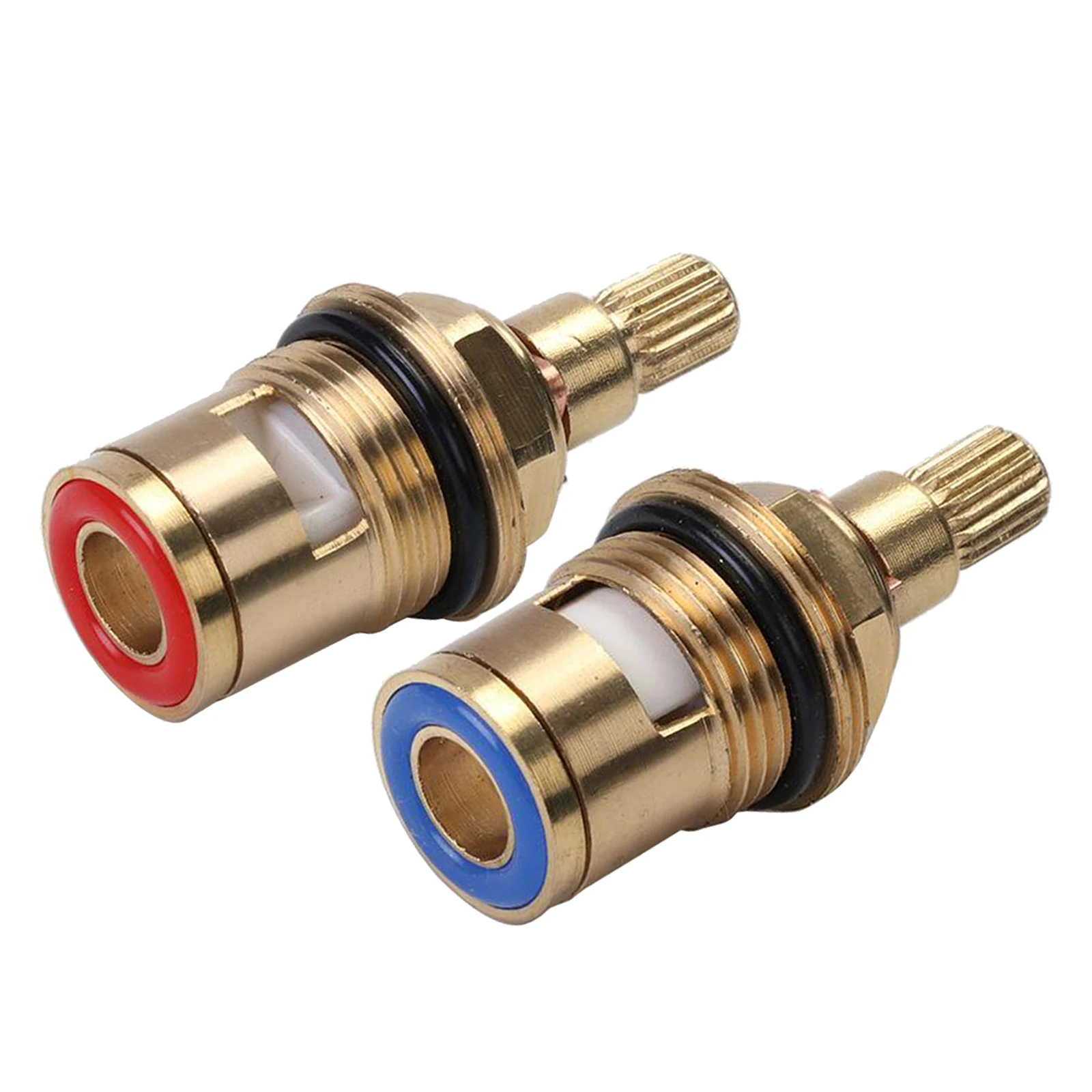 Universal Replacement Tap Valves Brass Ceramic Disc Cartridge Inner Faucet Valve for Bathroom, Clockwise or Anti-clockwise