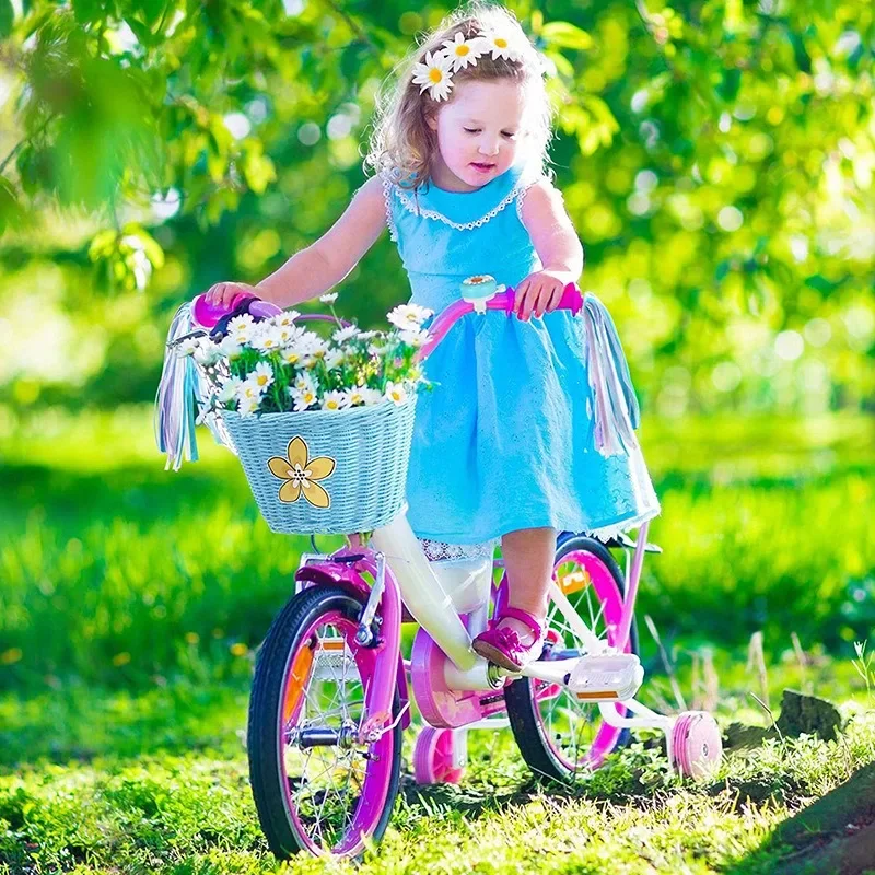 

Children's Bicycle Snack Toy Storage Basket Rattan Woven Basket Multiple Colors To Choose From Eco Friendly Products