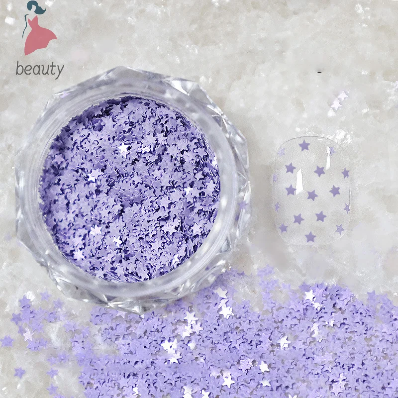 Design per salone di bellezza Accessori carini 1 barattolo 1 mm Mini stella scintillante Glitter per unghie Decorazione per unghie scintillante Design per nail art fai da te