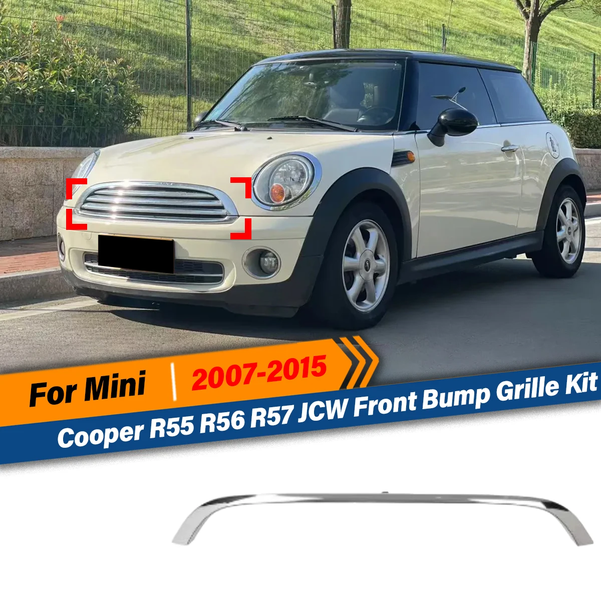 

For Mini Cooper R55 R56 R57 R58 R59 2007 2008 2009 2010 2011 2012 2013 2014 2015 Upper Grille Surround Trim Molding 51132751040