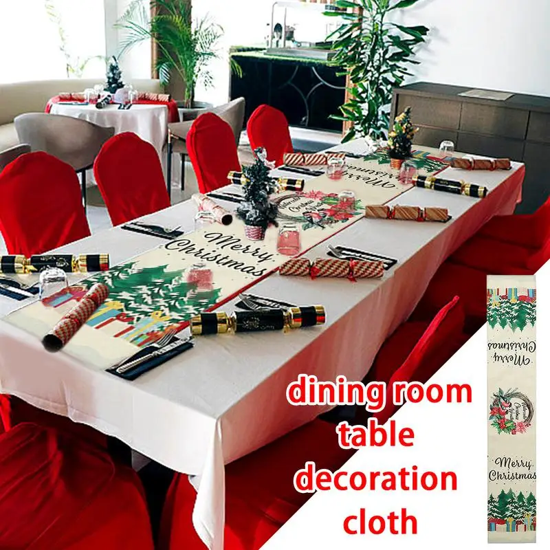 Christmas Table Cover Red Black Plaid Table Runner 13x72inch/33x180cm Snowflake Farmhouse Table Runner Red Black Plaid Table