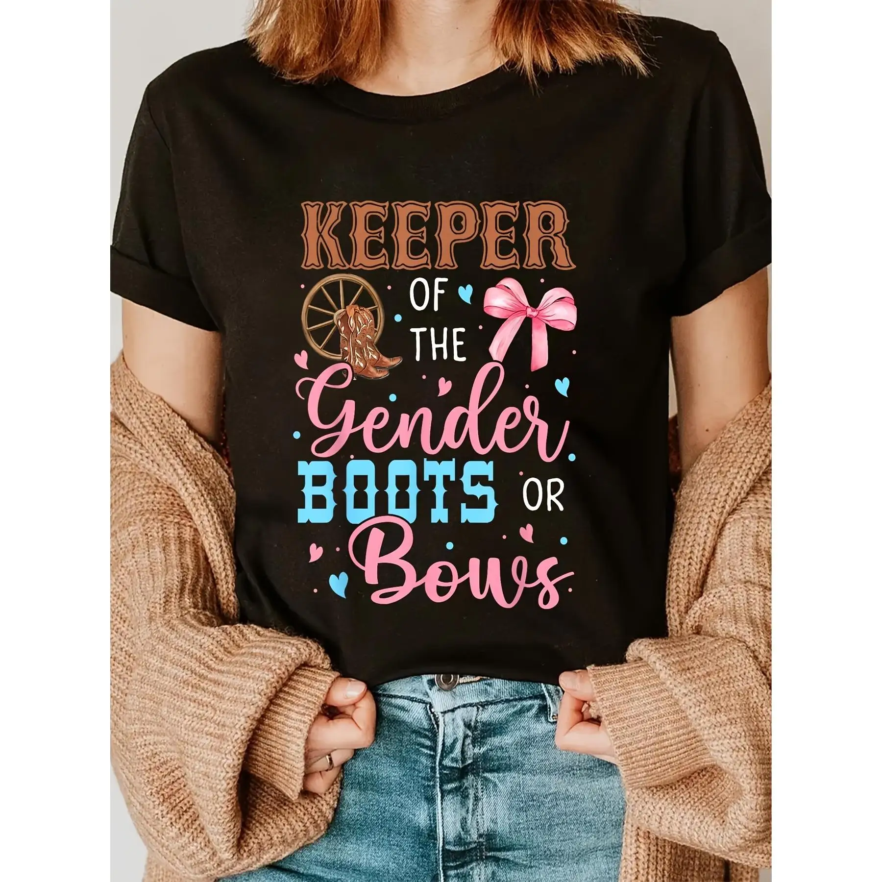 

180g T-shirt, Ladies Short Sleeve T-shirt, Printing Trend, Soft And Comfortable Skin-friendly, Refreshing And Simple, Stylish