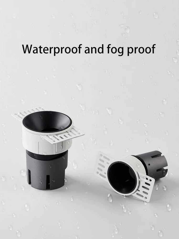 BRGT-Focos LED resistentes al agua, lámpara de techo empotrada sin bordes, 7W, Foco ajustable para cocina, baño, iluminación interior y exterior