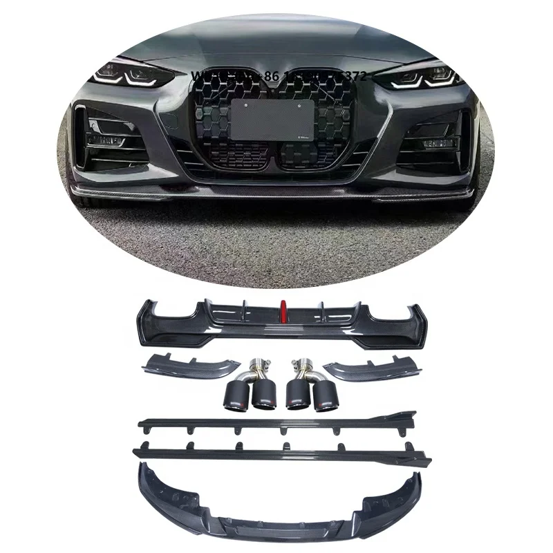 G22 425i 430i Carbon Fiber Front Lip Side Skirt Diffuser Body Parts Body Kits for 4 Series  G22 Sports 2021+