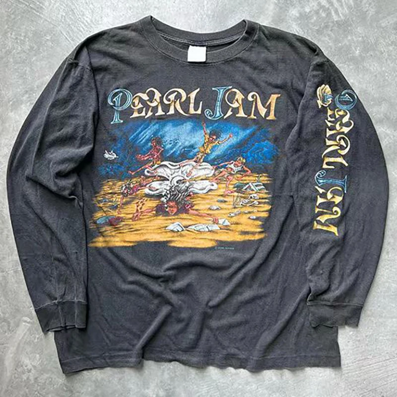 

American Street Letter Print T-shirt for men Autumn 2025 New Cotton Long sleeved Sports Gym T-shirt Y2k Tops Men clothing