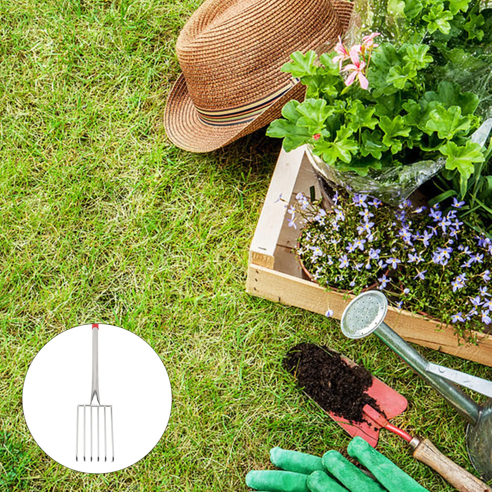 

Stainless Steel Rake Sharp Pointed Claws Beach Shell Digging Tool Efficient Hand Rake for Soil Sand and Dirt Shell Digging Tool