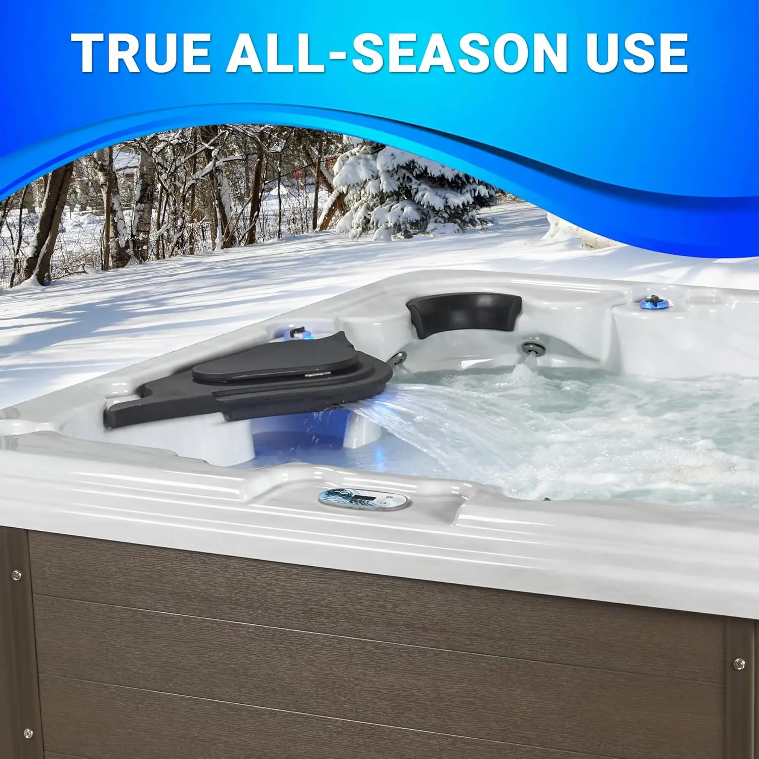 Select Series, 7 Person Hot Tub, 40 Water Jets, Ozone Sanitation To Clean Bacteria In Spa, Cover Included, Made In Usa,