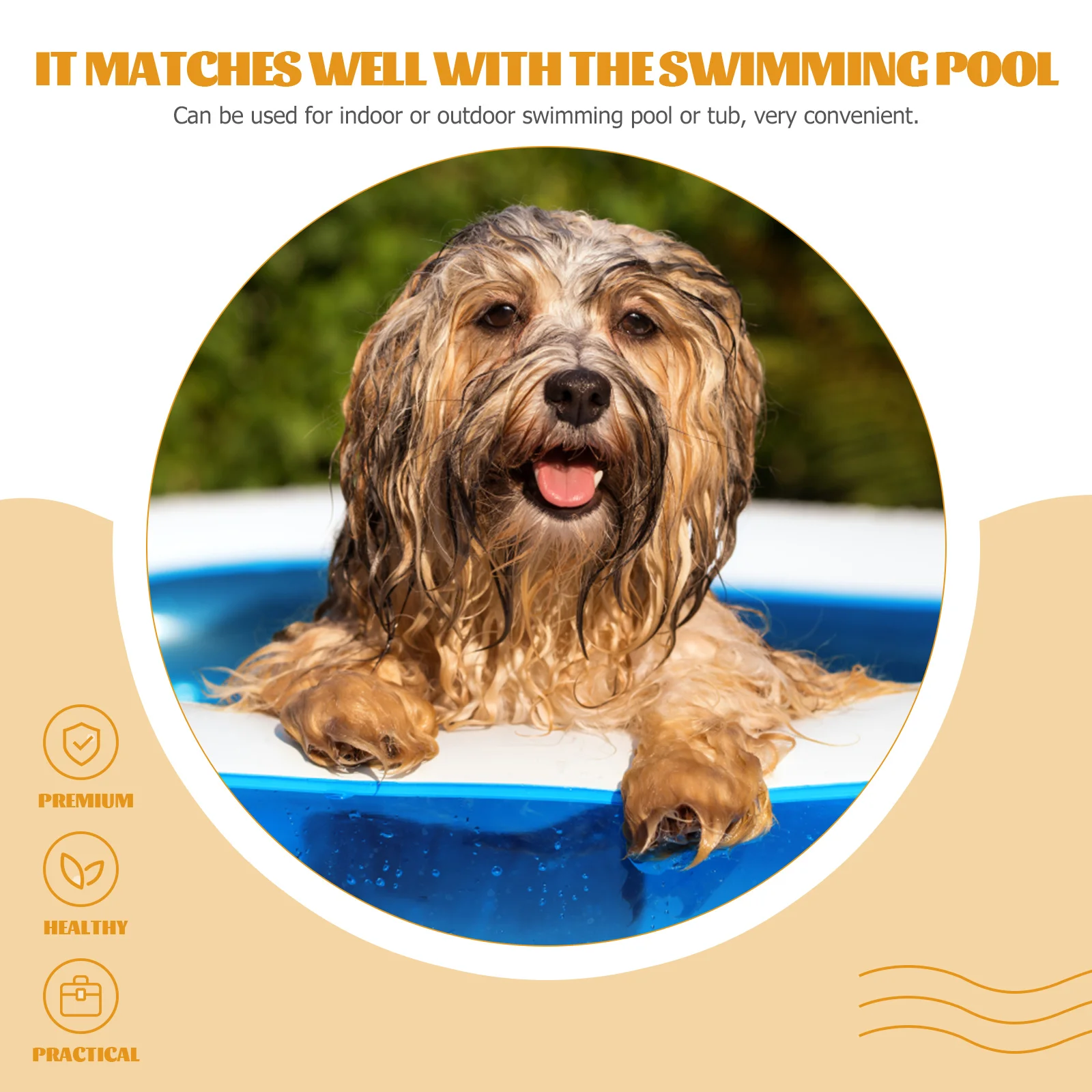 

Bathtub Cover Pool Round Dog Pet Protector Foldable Portable Protective Swimming above Ground Outdoor