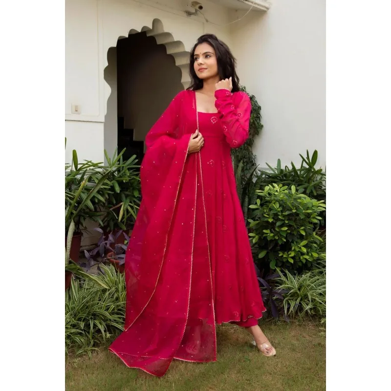 Rose Salwar Kameez The Traditional Indian Sari Robe Kurta Palazzo Dupatta Set