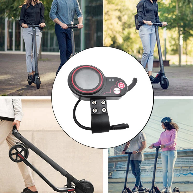 Thumb Throttle LCD Display Meter 72V with 3PIN Ignition Lock Key for Electric Scooter 6PIN QS-S4