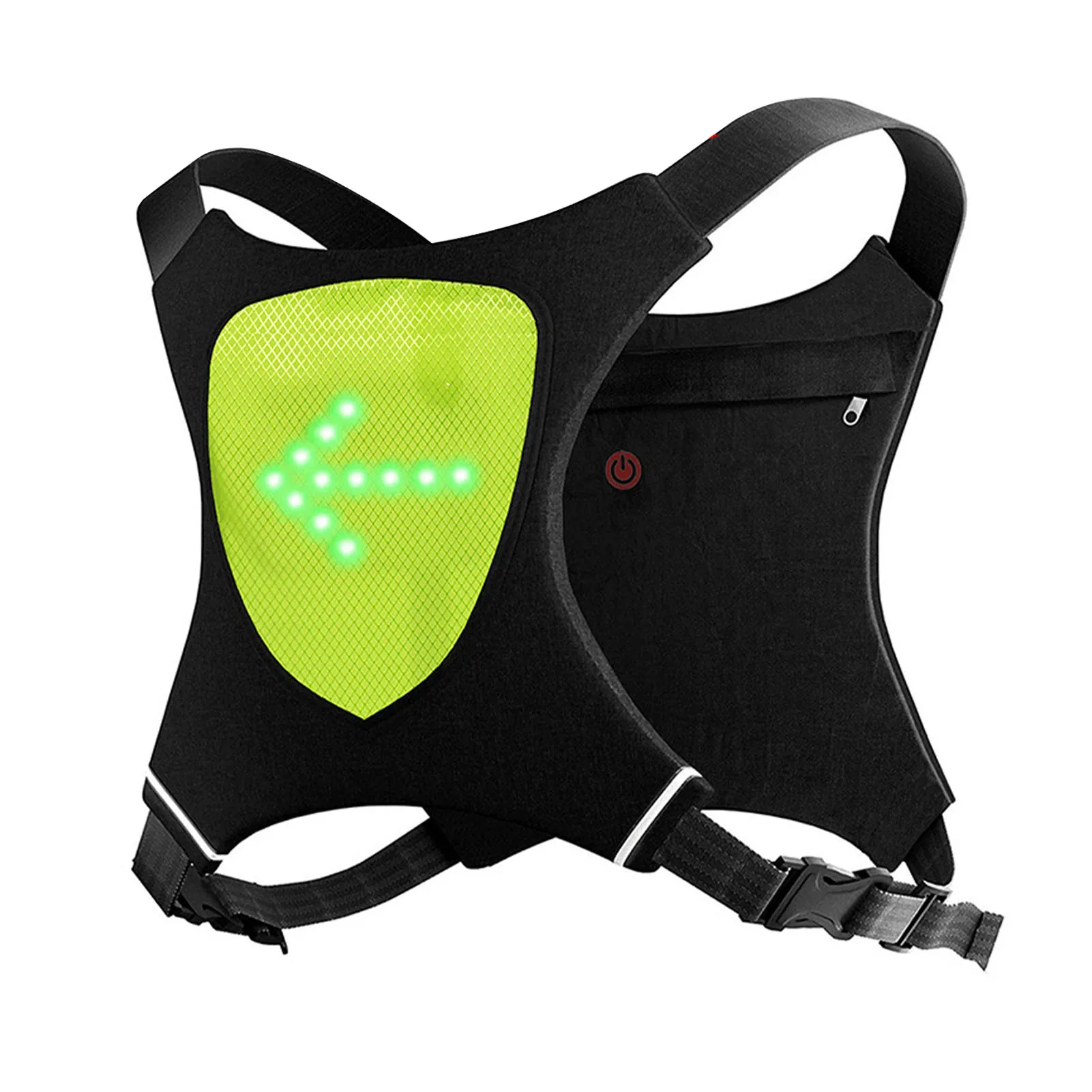 

LED Wireless cycling vest men Bike Bag Safety LED Turn Signal Light Vest Bicycle Reflective Warning Vests Remote Control