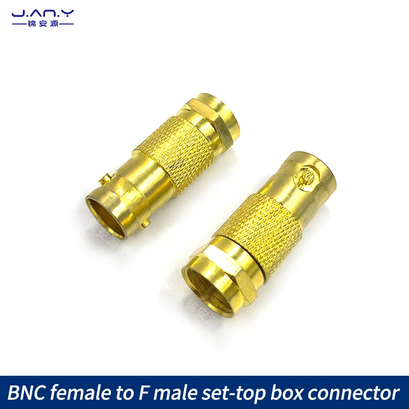 Gold plated F Revolution BNC female Inch Internal Thread converter head coaxial video antenna Connector Q9 female to F male