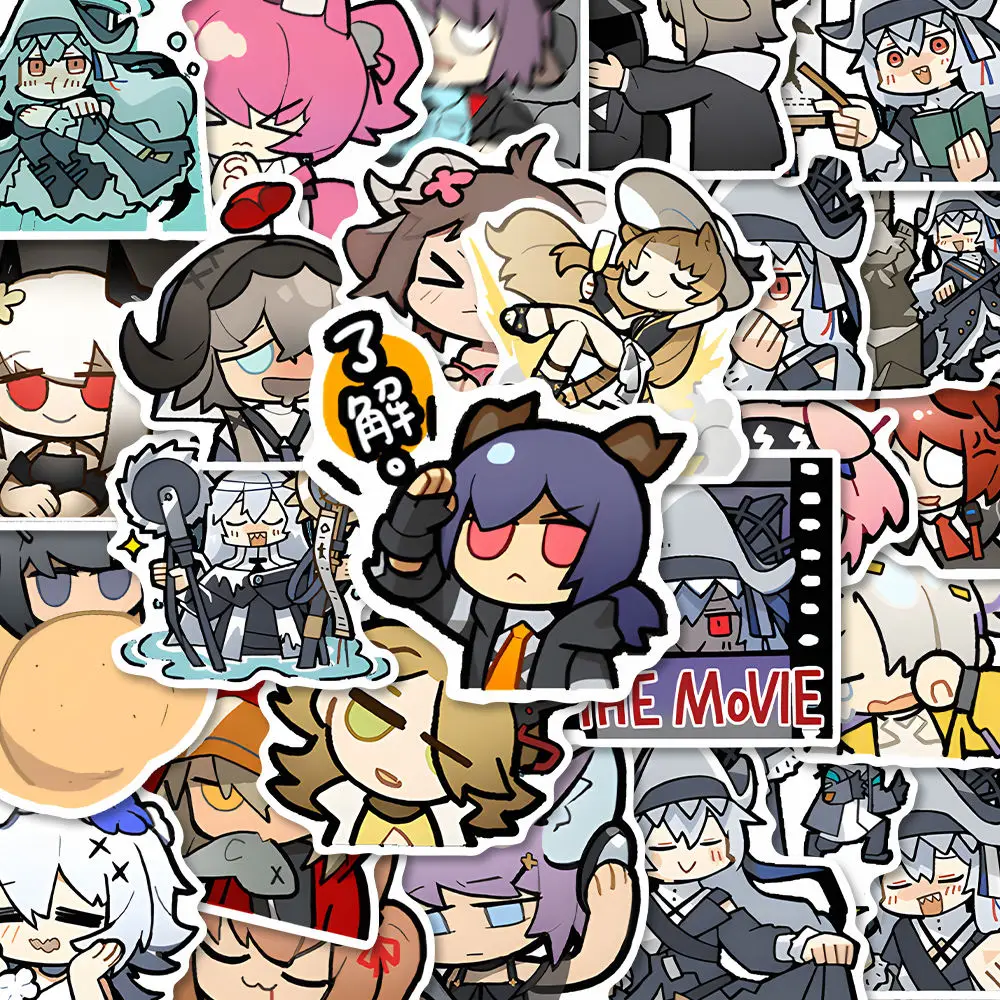 ملصقات أنيمي Arknights Specter لأجهزة الكمبيوتر المحمول ، كرتون لطيف ، تزيين الجدار ، سطح الطاولة ، 54 الغيتار