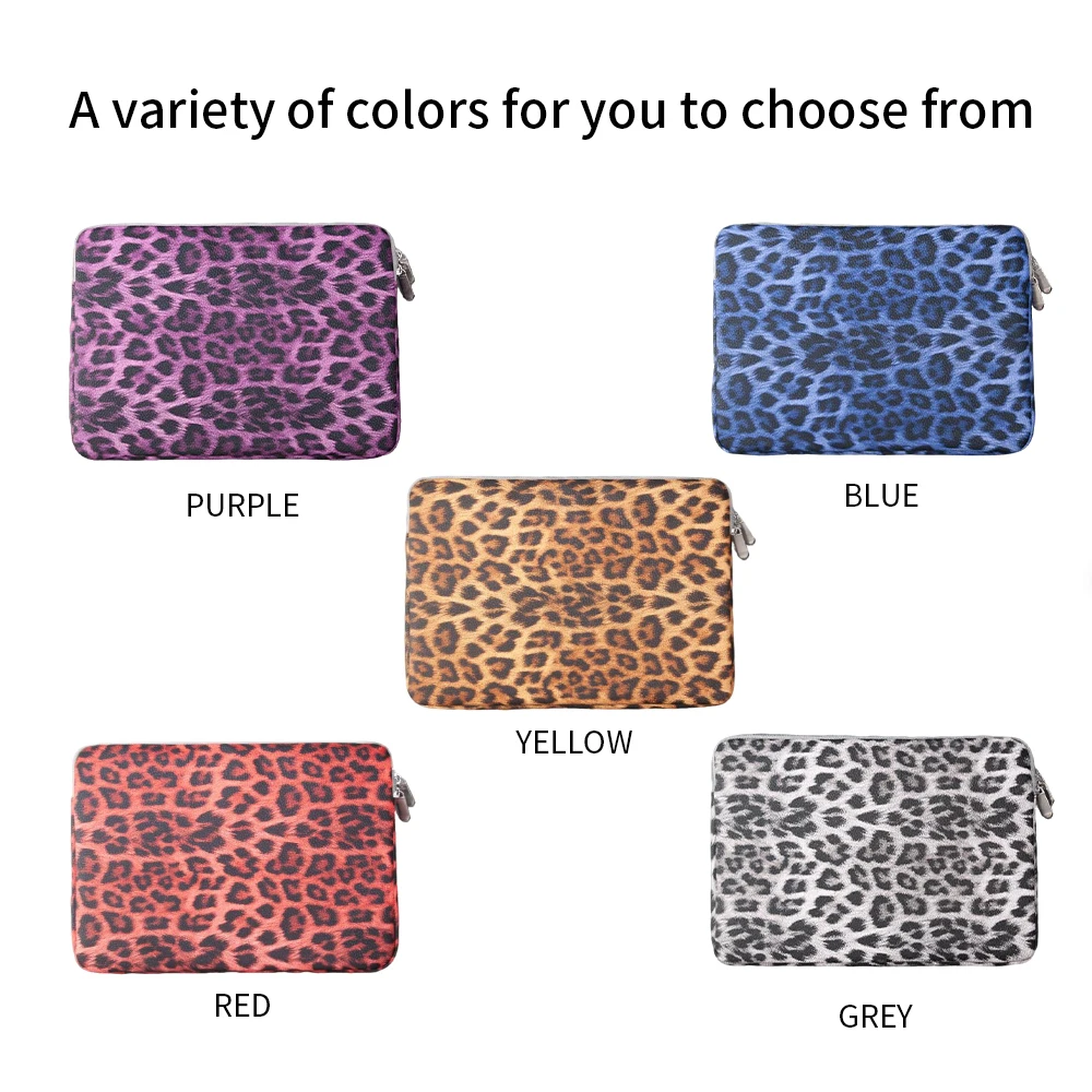 Fashion Leopard Print Laptop Bag Tablet Sleeve Case 13 14 15 16 Inch/For Macbook Air Pro13 Xiaomi Lenovo Dell Notebook Soft Case