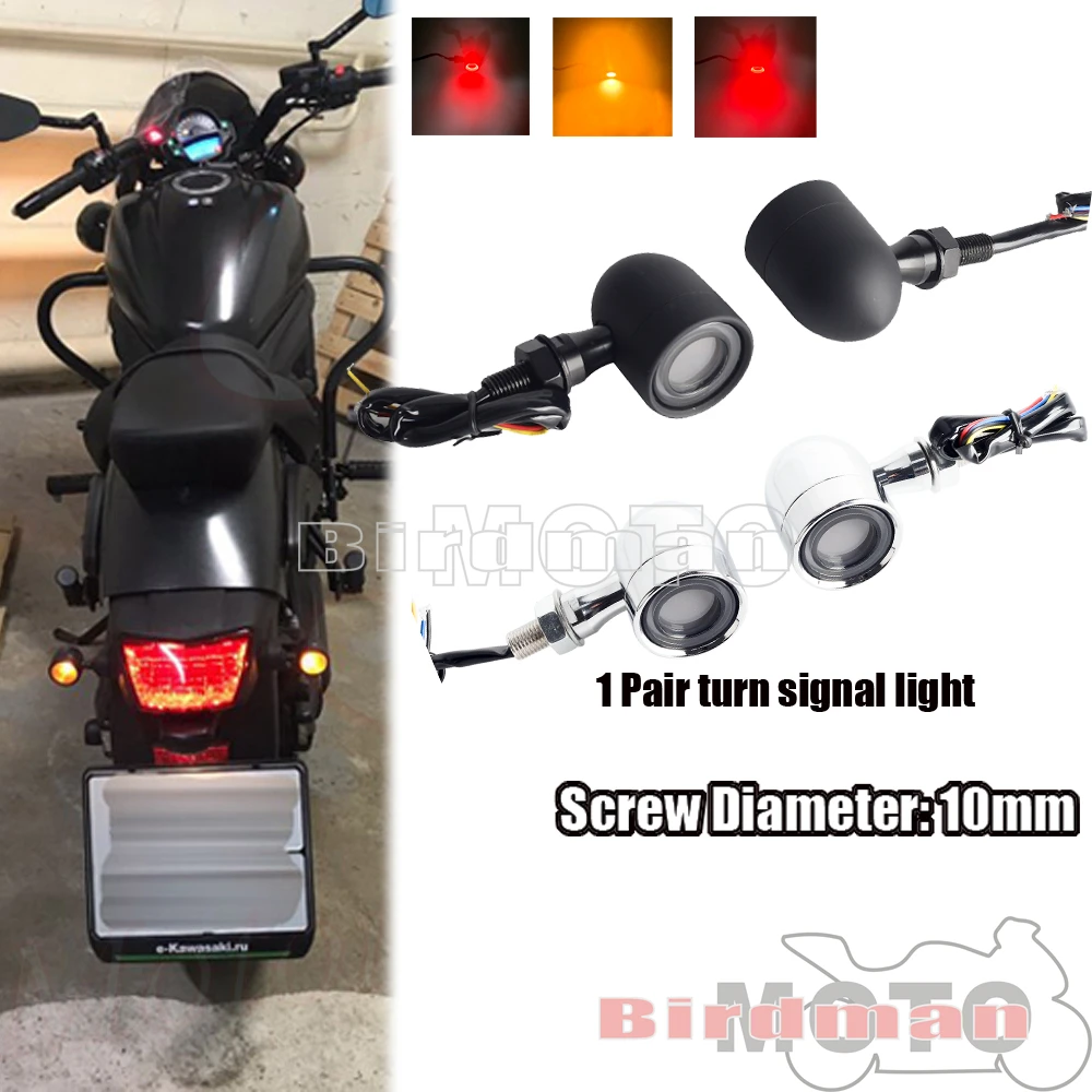 

Universal Motorcycle 10mm Bolt Mini Bullet Turn Signal Indicator Blinker Flasher Light For Harley Honda Yamaha Suzuki Scooter