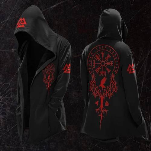 Imagen 1 del producto Cárdigan cortavientos con capucha de gran tamaño con estampado digital 3D para hombre de primavera/otoño con estampado Retro