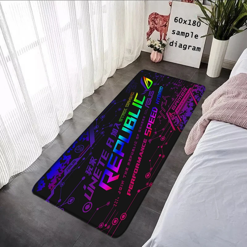 Gaming Room Mat Asus ROG Rugs Foot Carpets Entrance Doormat Bath Rug Floor Mats Anti Slip Mat Home Decor Kitchen Hallway Carpet