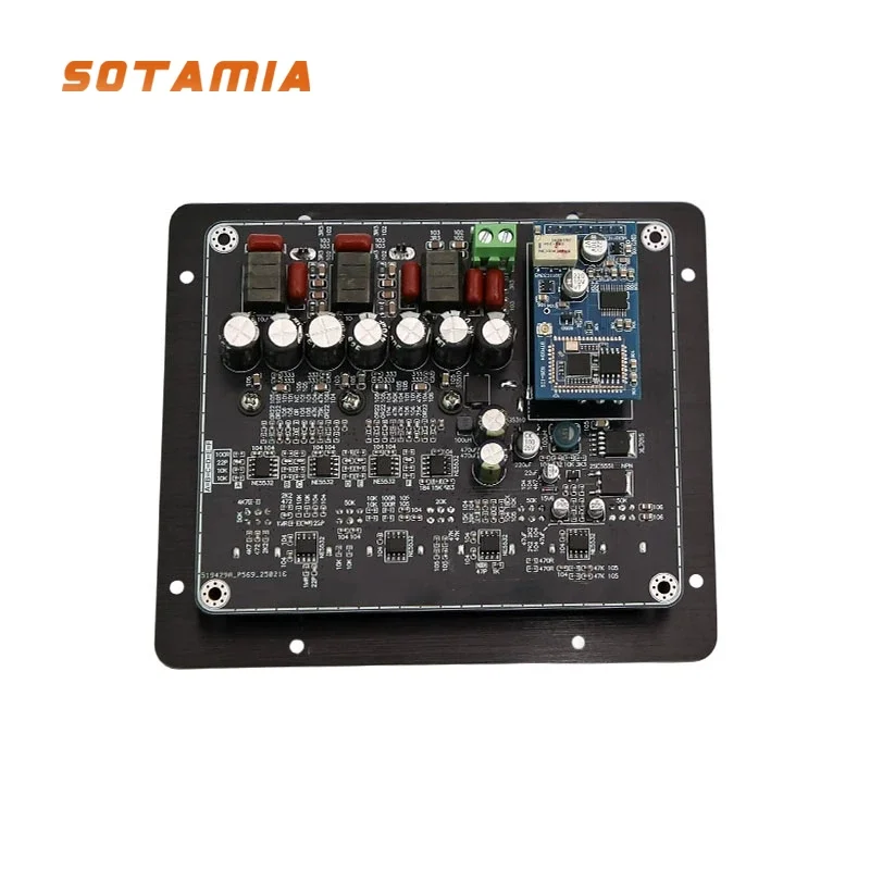 SOTAMIA TPA3221 2.1 Channel HIFI Power Amplifier 100Wx2+200W QCC3034 Bluetooth Subwoofer Amplificador Active Speaker Amplifier