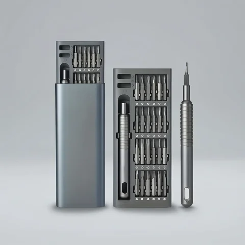 25 in 1 mini screwdriver set, flat head and cross shaped small screwdrivers, suitable for electronic products