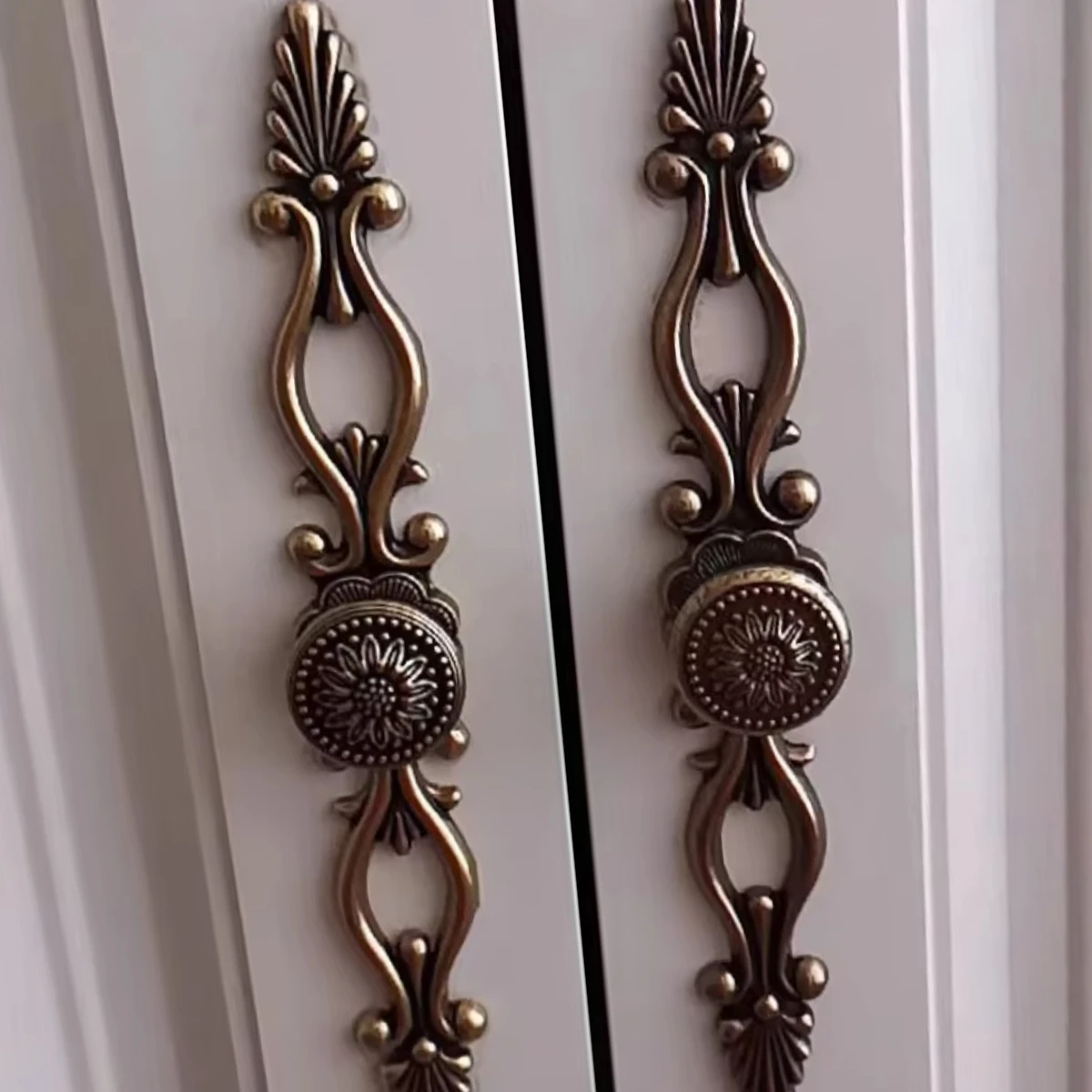 Retro Chinese Wardrobe Drawer Handle Shoe Cabinet Bedside Table Single Hole Handle Furniture Hardware