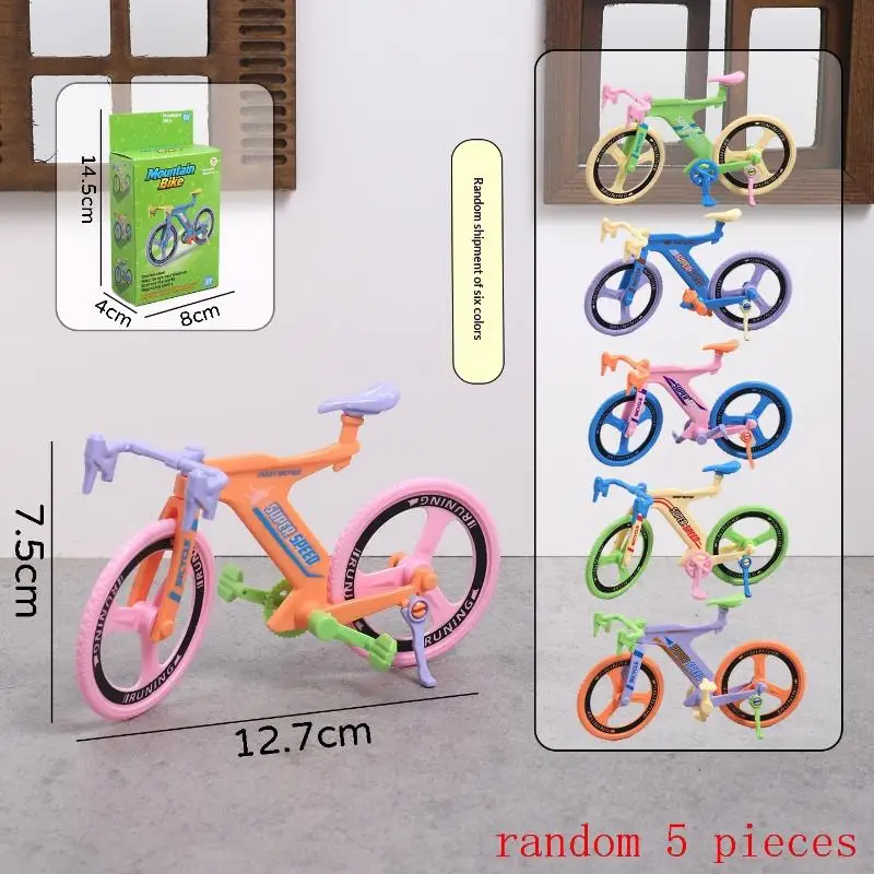 

1 3 5Pcs Dollhouse Mini Bicycle Model Realistic Road Bike Toy Ornament for Home Scene Setting