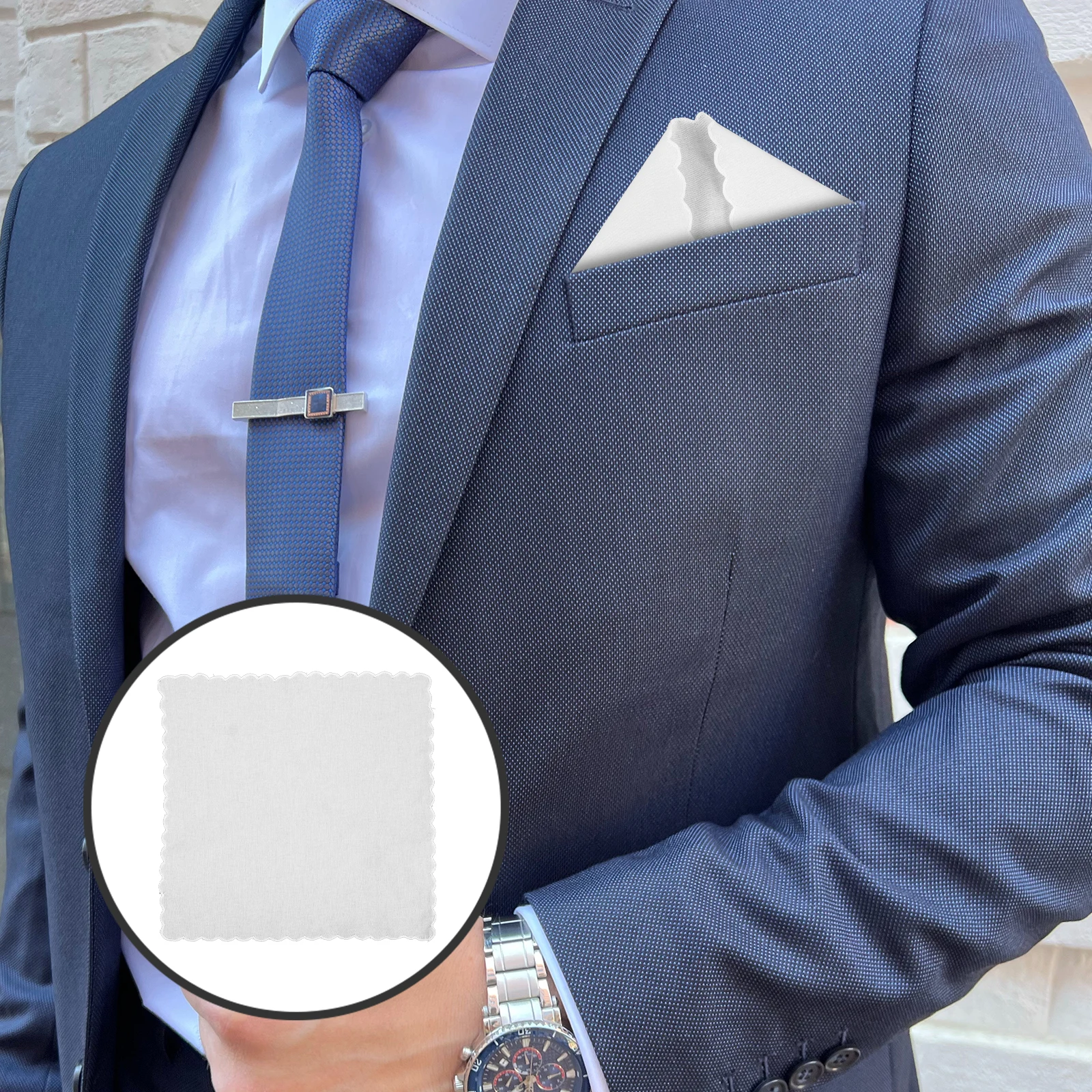 

Cotton Square Handkerchief White For Diy Painting Tie-Dye Crafts Lightweight Comfortable Fashionable Gift For Men