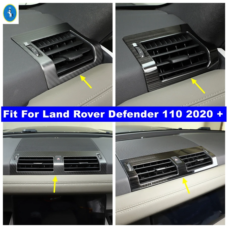 Center Side Air Conditioning AC Vents Frame Accessories Cover Trim Dashboard Air Outlet For Land Rover Defender 110 2020 - 2022