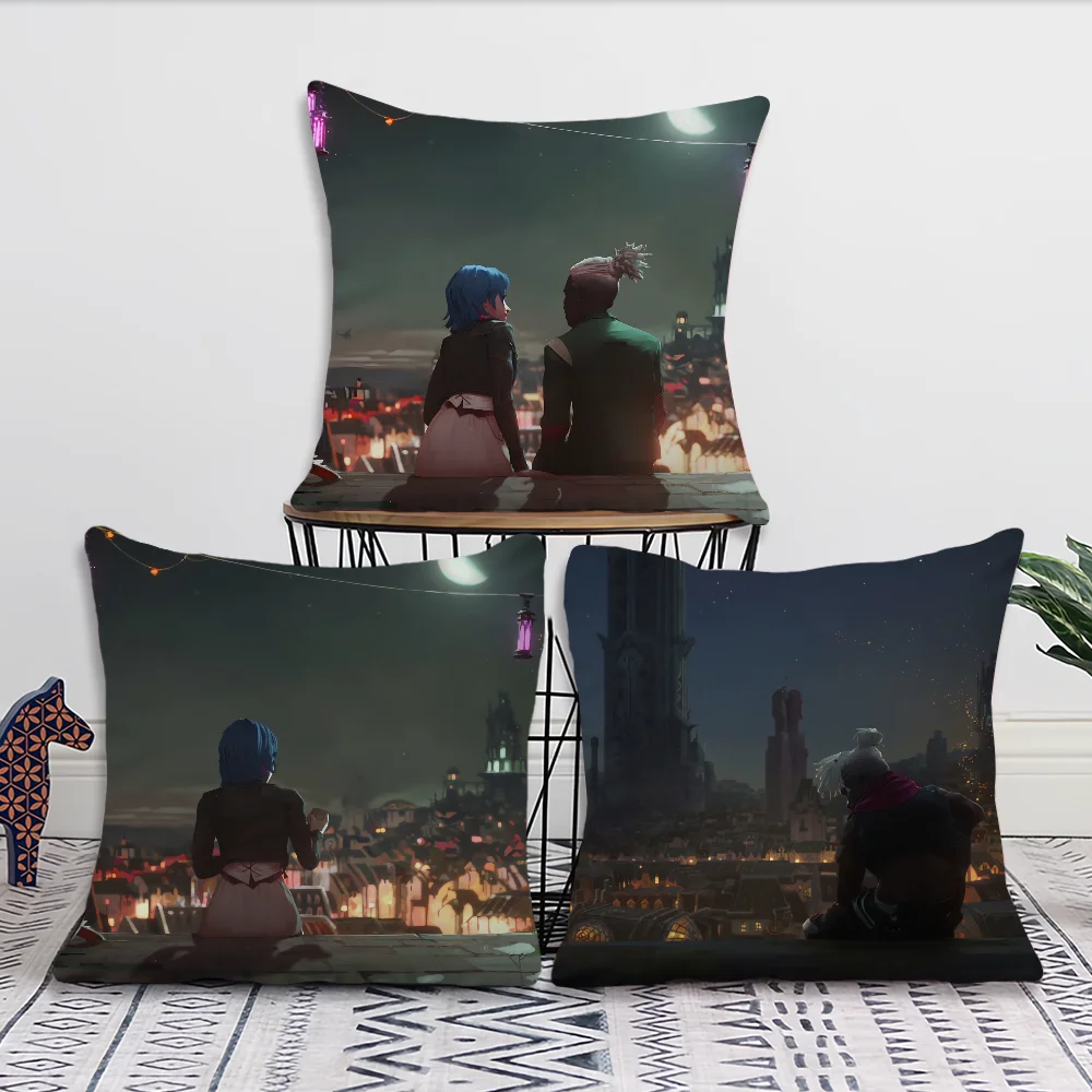 Cartoon A-Arcane 2 Vi J-Jinx Ekko Pillow Case Home Sofa living Room Office Cover Printing Comfort Decoration Nordic Simplicity