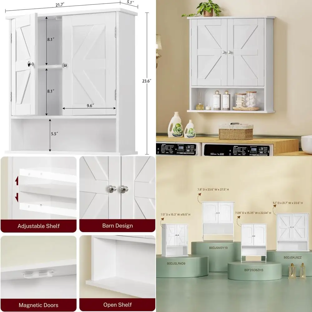 

Белый шкаф для хранения над унитазом с раздвижными дверцами и регулируемой полкой