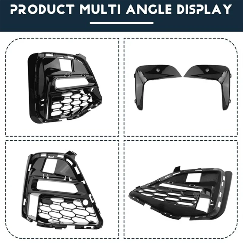 Front Bumper Fog Light Grille +Trim Fog Light Frame For BMW 3 Series G20 G28 320Li 325Li 2019-2022