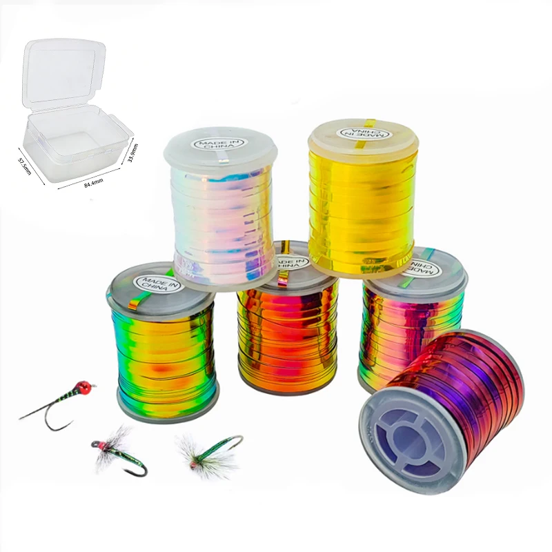 2mm Metallic Foil Wire Fly Tying Materials Flash Tinsel Thread For Streamer Saltwater Trout Fishing Lure Fly Tying Material
