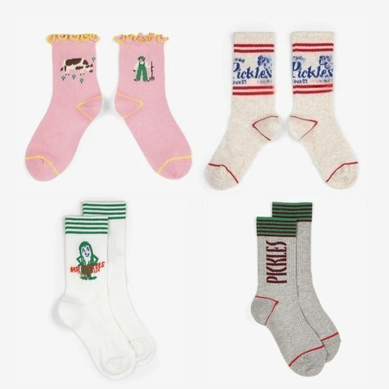 子供用靴下-2026年春新作-bcシリーズ-漫画文字柄ソックス-男の子と女の子向け