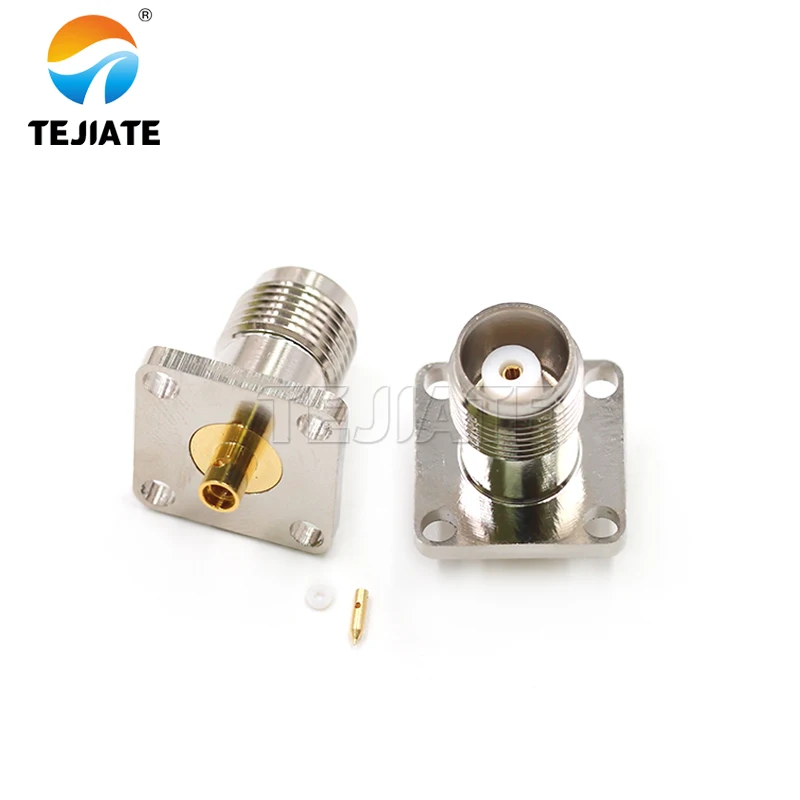 1pcs TNC Mother Head Four-Port Flange Connector