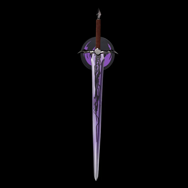 Novel Character Demon Sword with Display Board Stainless Steel Blade Large Sword for Anime Cosplay Prop Non Sharp