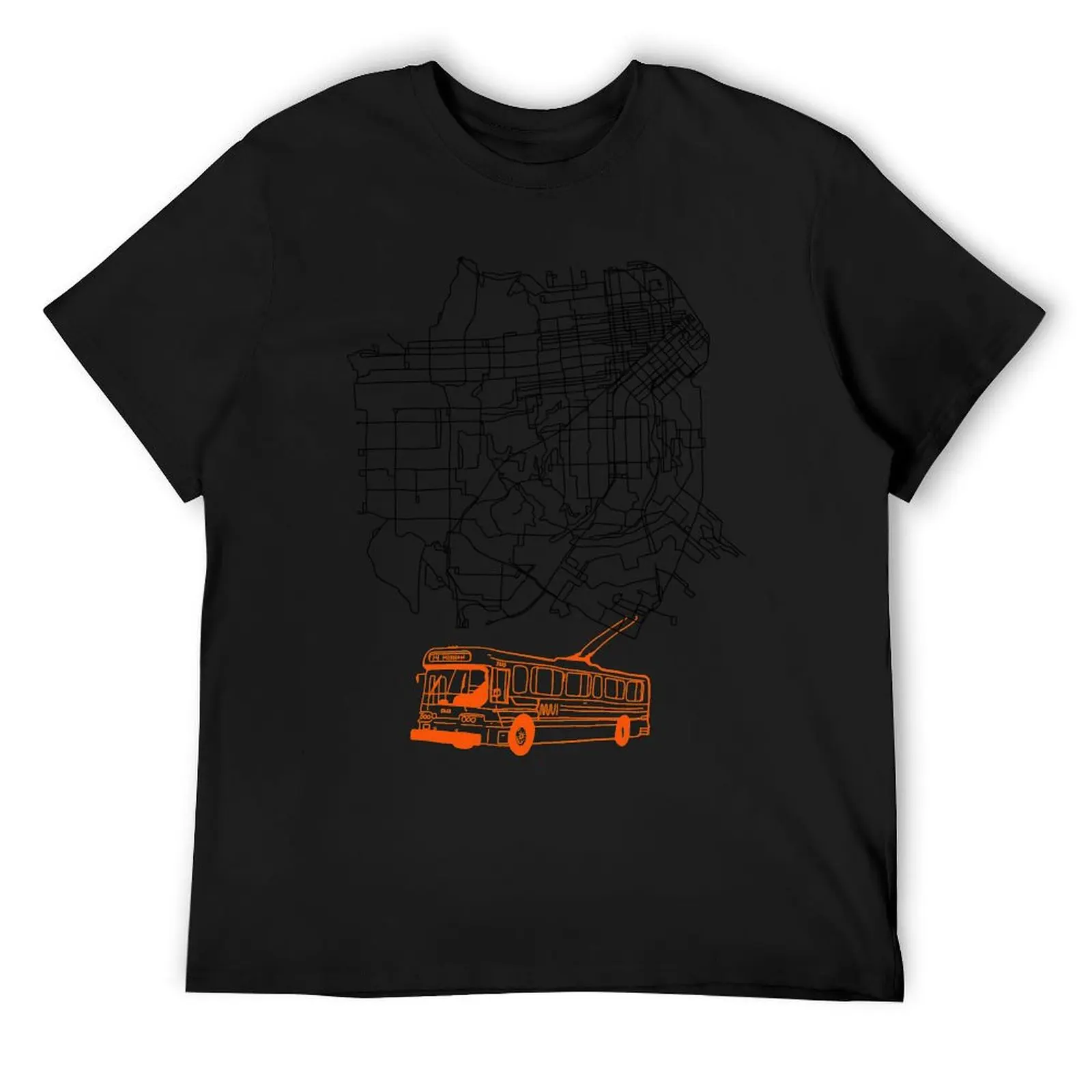 MUNI BUS T-Shirt tops hippie clothes plus sizes workout shirts for men