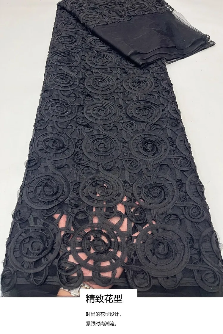 

1 ярд новая марлевая ткань 3D веревочная вышивка круглая лента вышивкаytela платье Cheongsam ткань для пэчворка