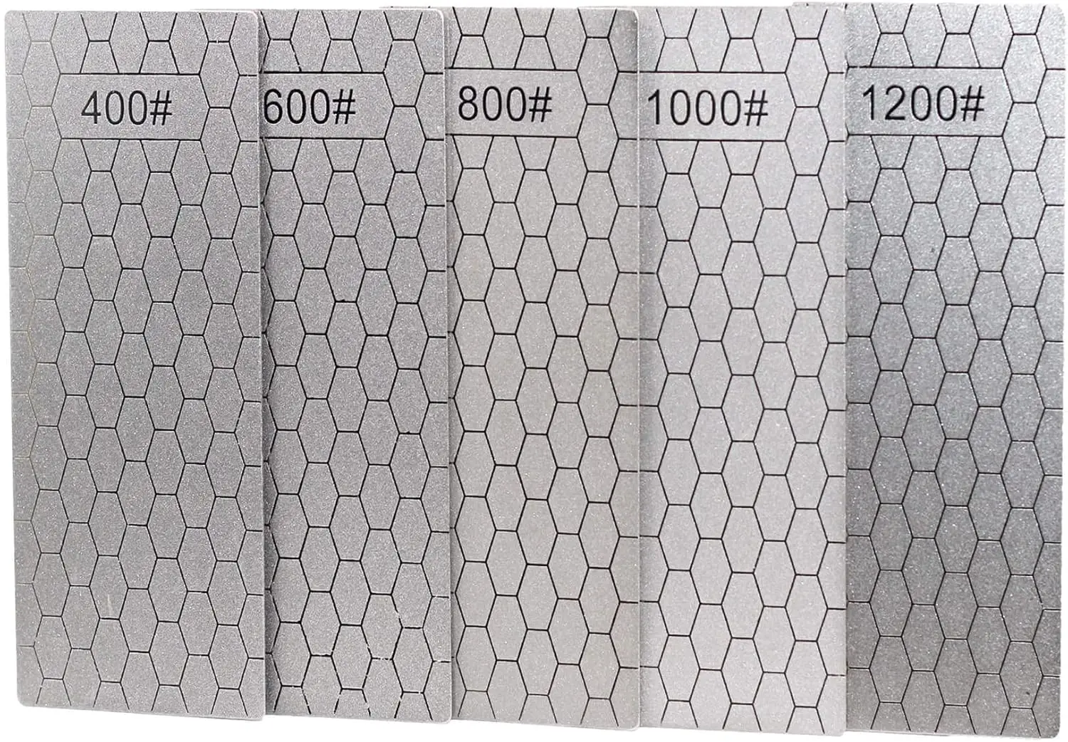 

5-Piece Diamond Sharpening Stone Set, 400-1200 Grit for Knives & Tools