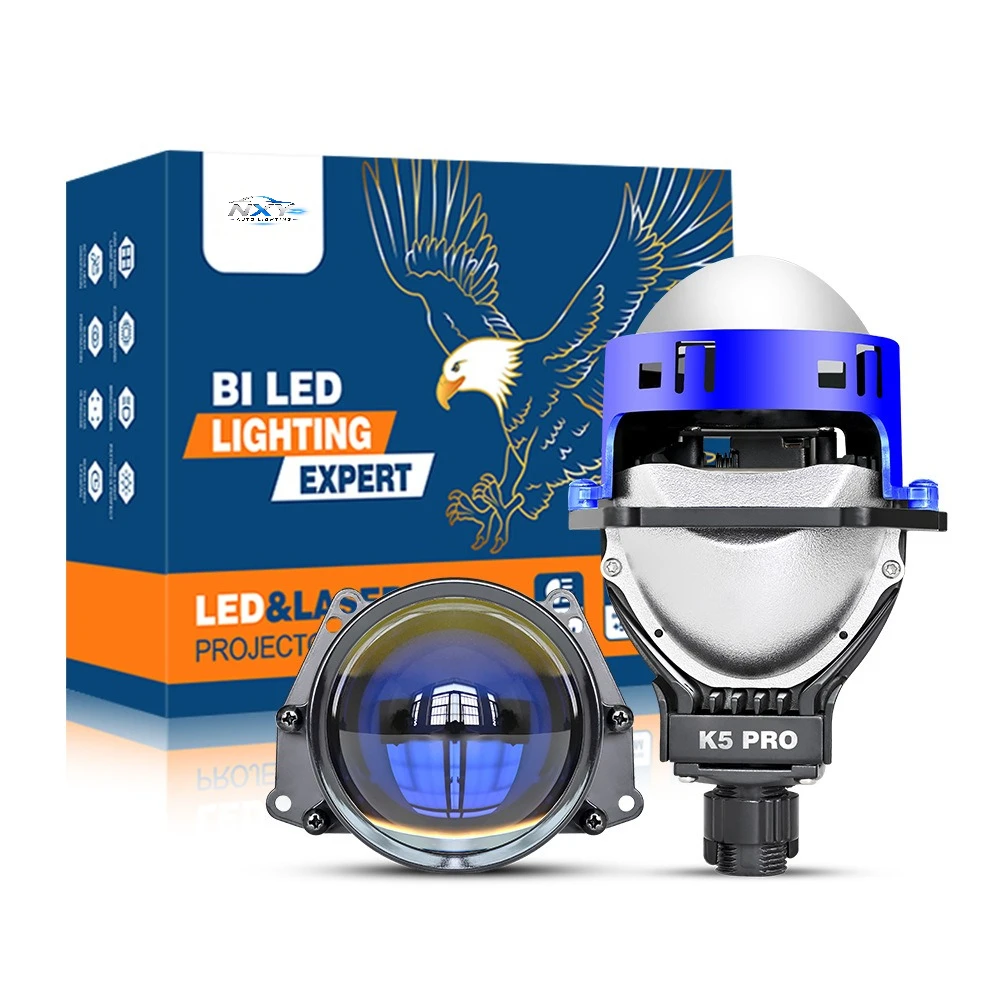 

New K5PRO 3 Inch Bi LED Laser Projector Headlight 65W High Low Beam Car LED Lens Plug and Play H4 H7 Retrofit Upgrade Kit
