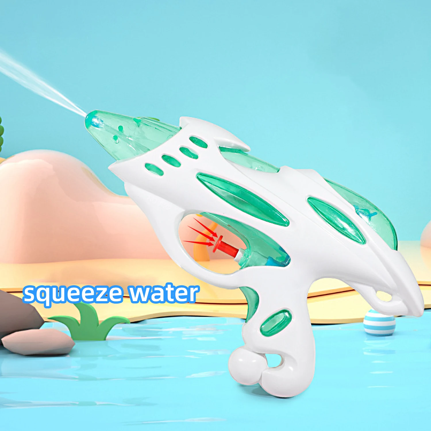 Children's water gun toys for boys and girls to play in water, outdoor bathing and swimming toys