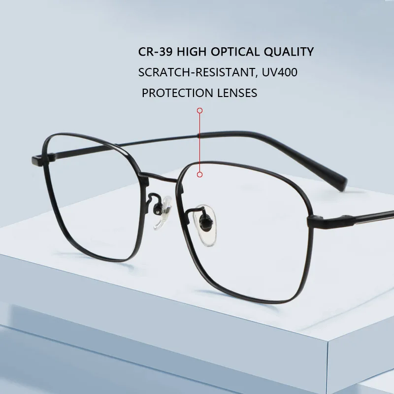 Photochromic Progressive Multifocal Computer Glasses  Men Blue Light Blocking Reading Glasses Pure Titanium Frame lightweight