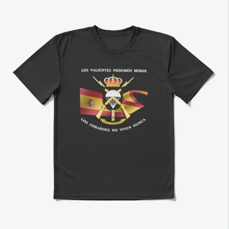 Brave (BRIPAC) Classic Spain Flag Spanish Paratrooper Brigade T Shirt. Short Sleeve 100% Cotton Casual T-shirts Loose Top S-3XL