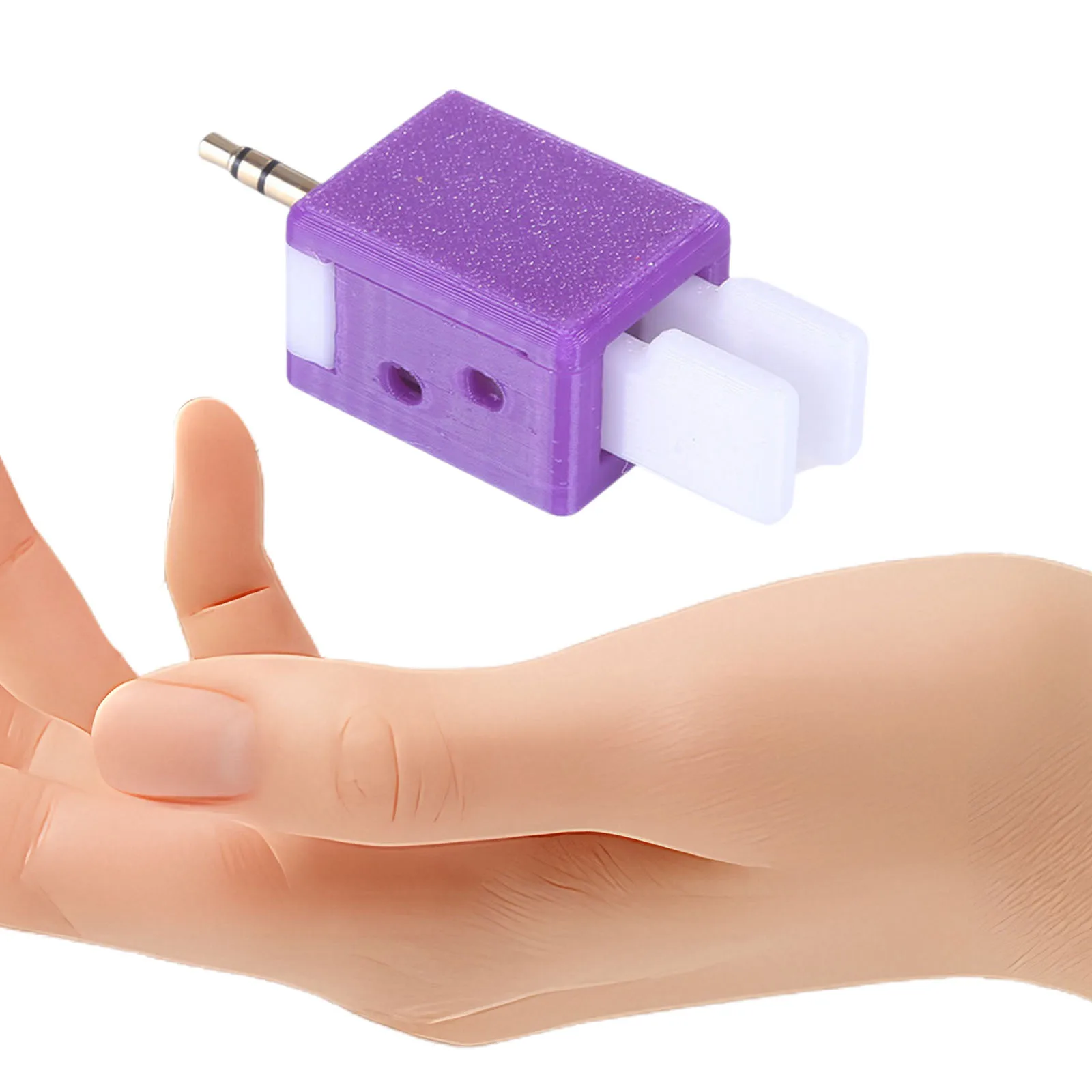 CW Paddle Key Mini Dual Lever Morse Code for Quansheng UV K5 K6 CEC Firmware Ham Radio Purple Key