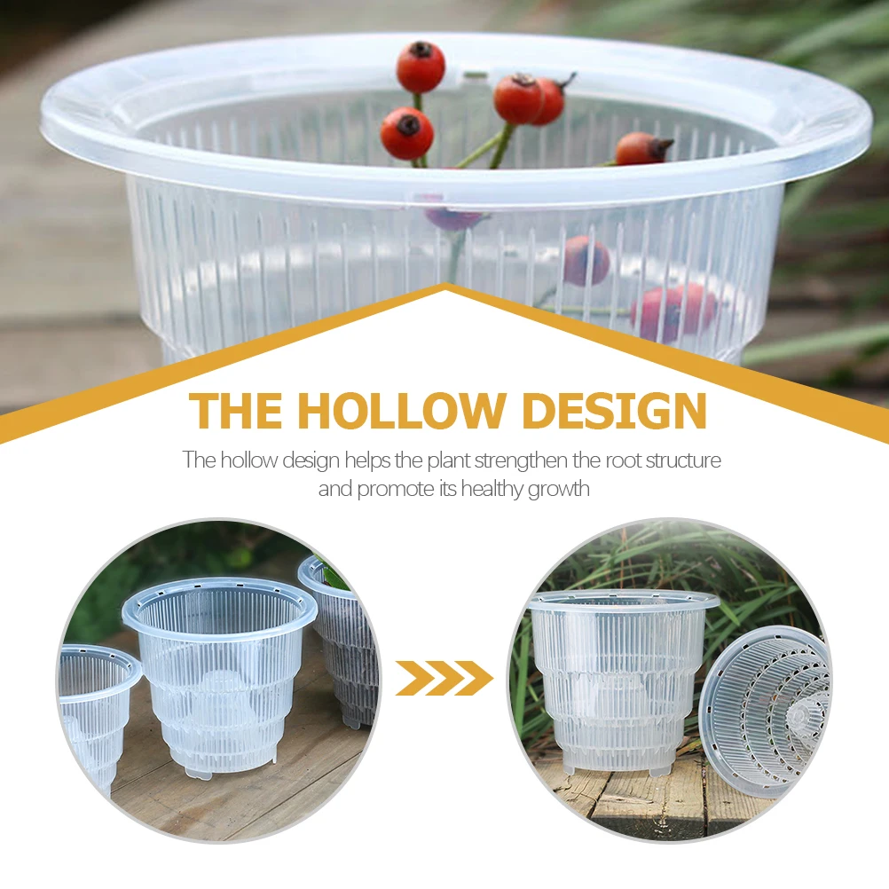 

Durable Plastic Hydroponic Baskets Heavy Duty Net Cup Corrosion Resistant Garden Mesh Net Pot Slotted Mesh Cup For Hydroponics