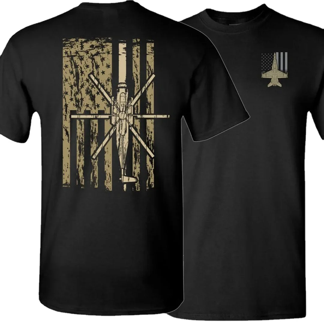 Vintage American Flag CH-53D Heavy Transport Helicopter T-Shirt. Summer Cotton Short Sleeve O-Neck Mens T Shirt New S-3XL